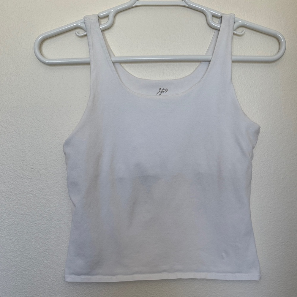 J. Jill Women's Tank Top with Shelf bra - Classic Scoop Neck